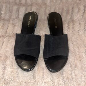 Nine West slide sandals black size 6.5